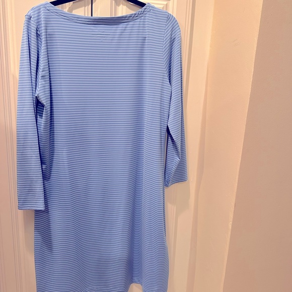 Vineyard Vines L Sankaty Blue Striped Dress - Picture 2 of 5